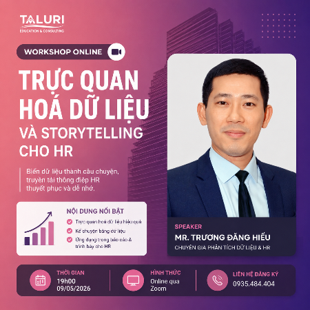 Tin tức - Workshop online "Trực quan hoá dữ liệu và Storytelling cho HR" ngày 09/05/2026